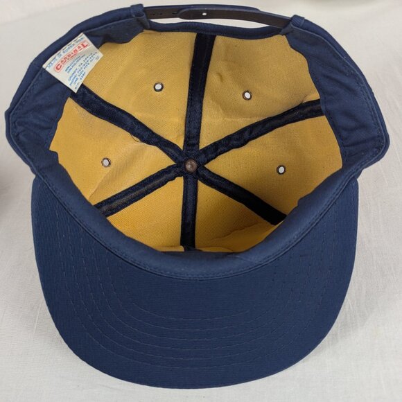 Marine Pollution Control Detroit London Padded Snapback Vintage Trucker Hat Blue - Picture 6 of 8